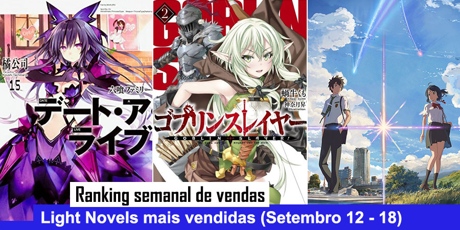 Ranking semanal de vendas de Light Novels (Dezembro 22 - 28) - IntoxiAnime