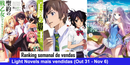 Ranking Semanal: Vendas de Light Novels (Novembro 21 - 26