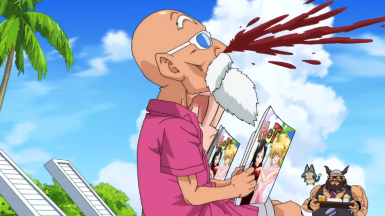 Dbs Master Roshi Nose Bleed Intoxianime