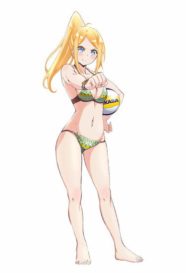 Manga anime lindas garotas brasileiras jogando vôlei de praia